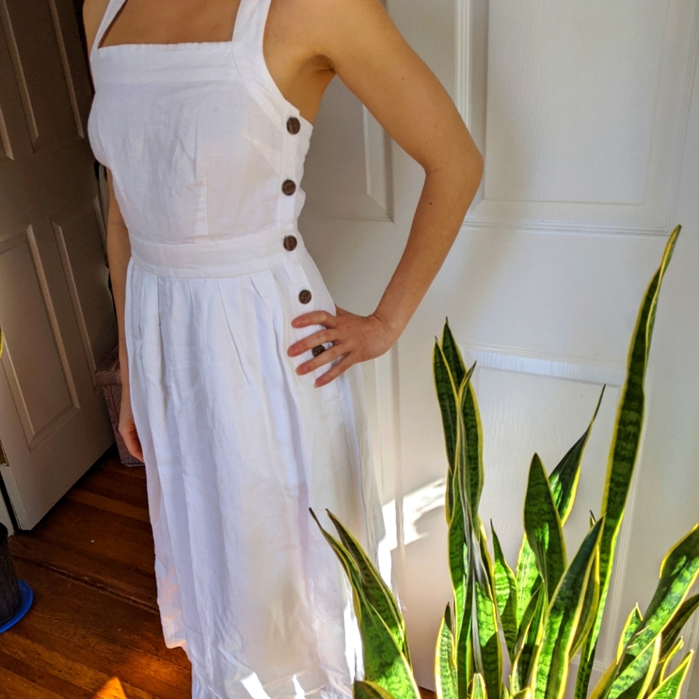 NWT Linen&cotton white dress